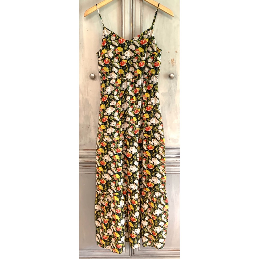 J. Crew Mercantile Sweet Pea Floral Tiered Maxi Dress Sz 0